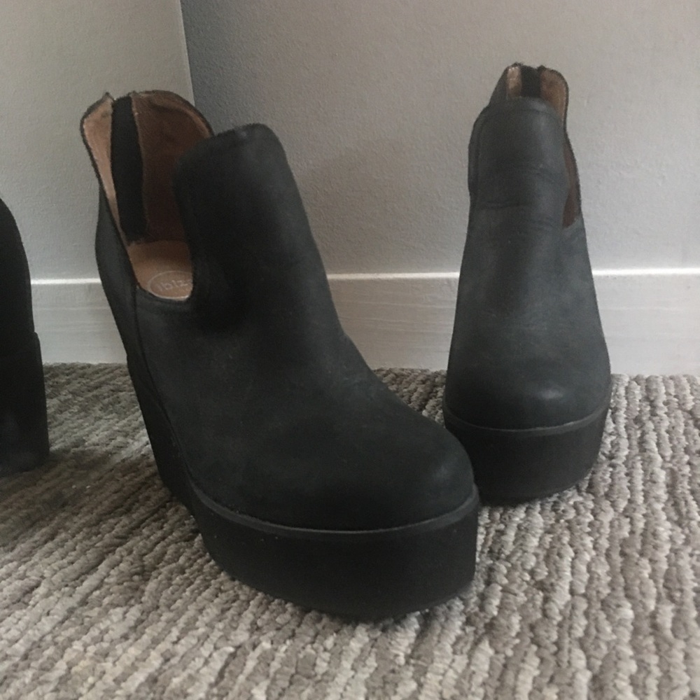 NEW Jeffrey Campbell Ibiza Black Wedge 8